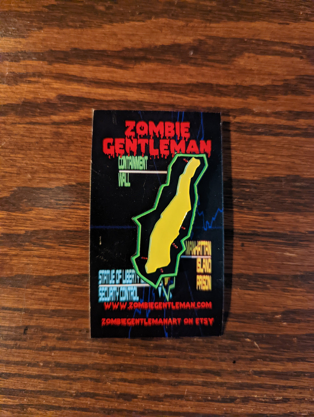 Manhattan Island Prison Enamel Pin