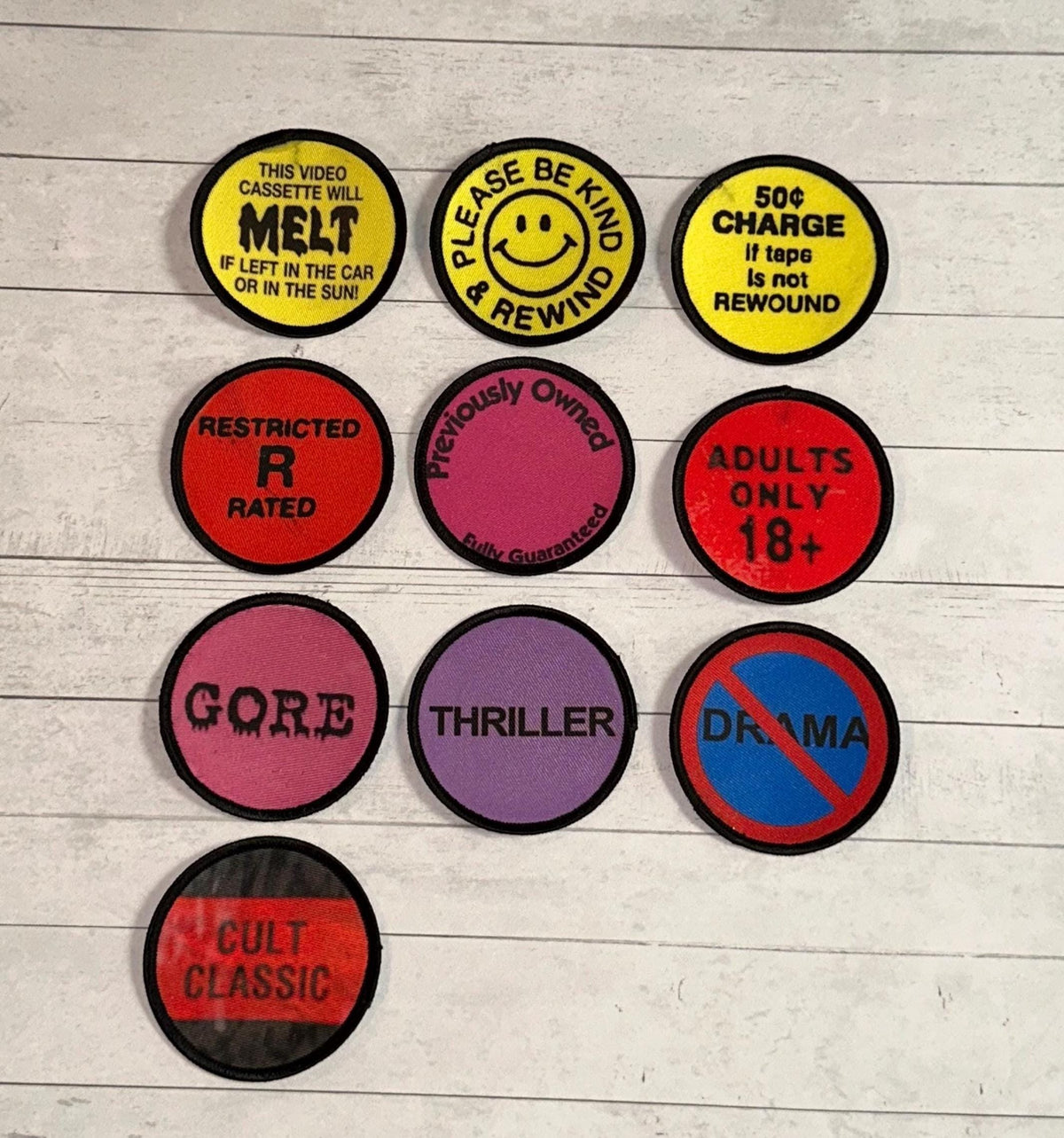 3 Inch Round Patch - VHS Stickers