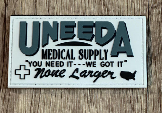 PVC Uneeda Medical Supply Patch with Hook & Loop backer