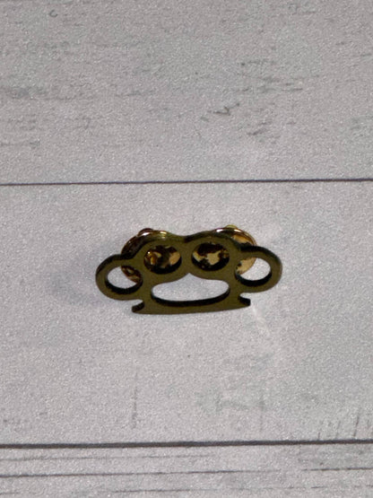 Brass Knuckles Enamel Pin